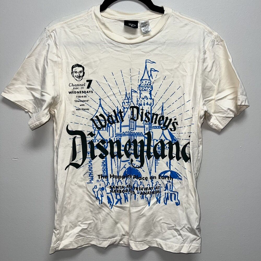Disney100 Disneyland Channel 7 WABC Retro Graphic T Shirt Medium Disney Parks S